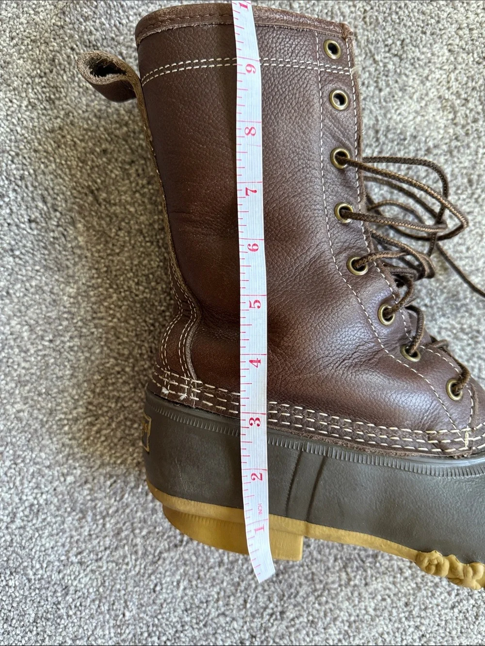L.L. Bean Women's Brown and Tan Winter Shearling Duck Boots